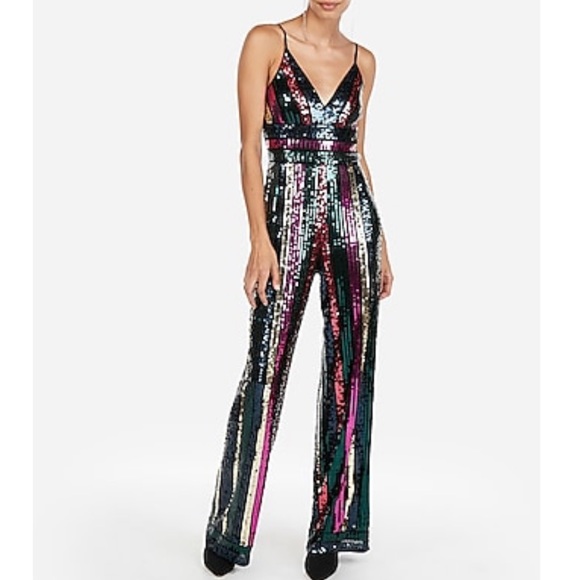 sequin multicolor jumpsuit